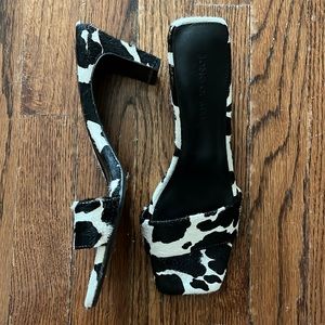 Song of Style Calf Hair Cow Print Heels